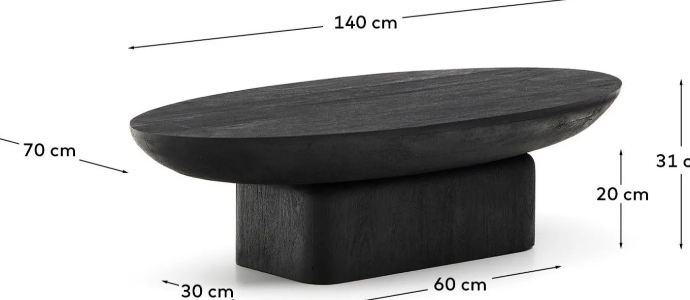 Hot Kave Home Ovak Salontafel Zwart