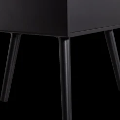 Outlet WOOOD Ozzy Hoog Nachtkastje Black