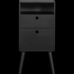 Outlet WOOOD Ozzy Hoog Nachtkastje Black