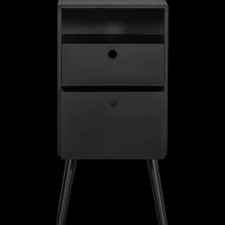 Outlet WOOOD Ozzy Hoog Nachtkastje Black