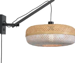 Discount Good&Mojo Palawan S Black Wandlamp Natural/White