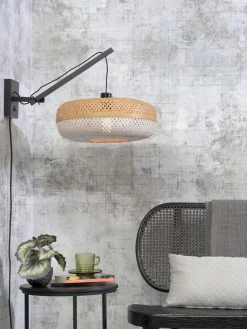 Discount Good&Mojo Palawan S Black Wandlamp Natural/White