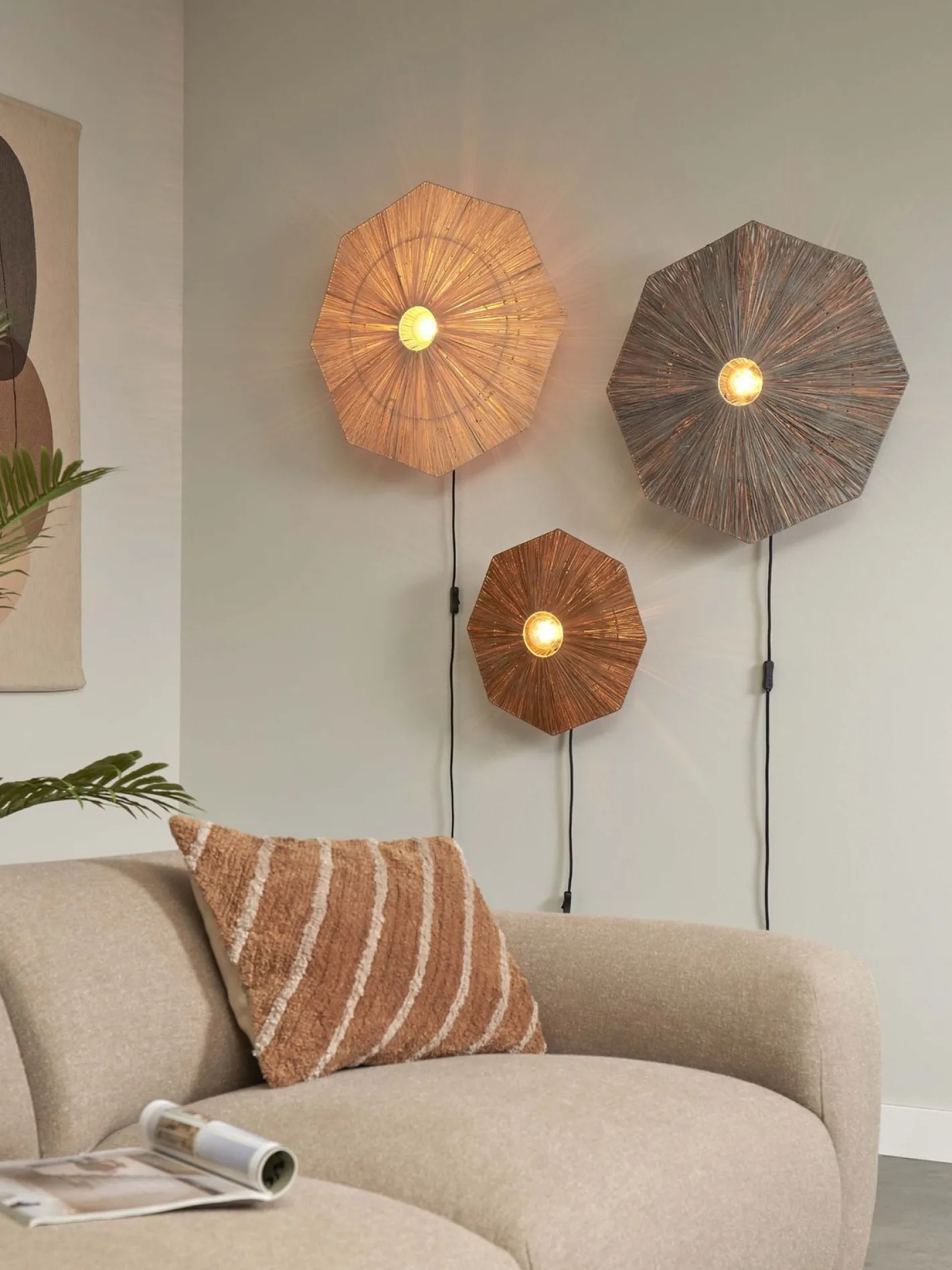Hot Good&Mojo Panama L Wandlamp Grey