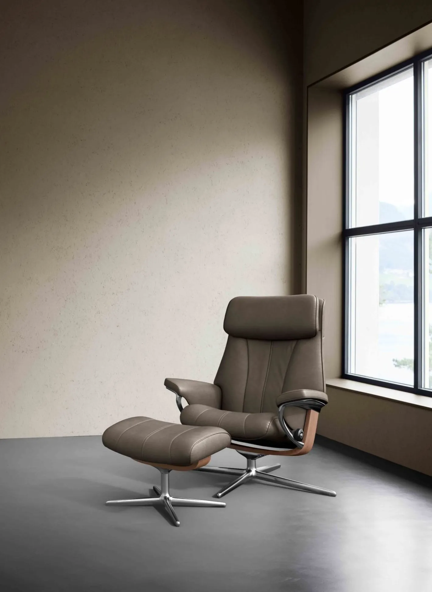 Discount Stressless Paul Relaxfauteuil + Hocker Chocolate