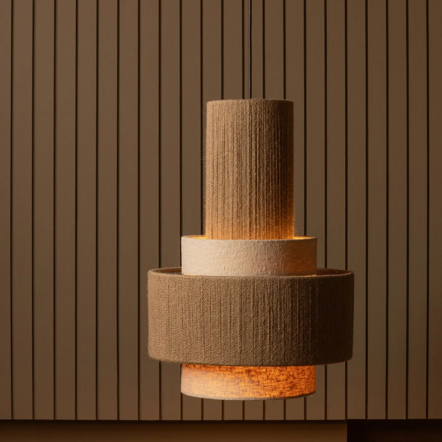Best WOOOD Pelle Hanglamp Naturel