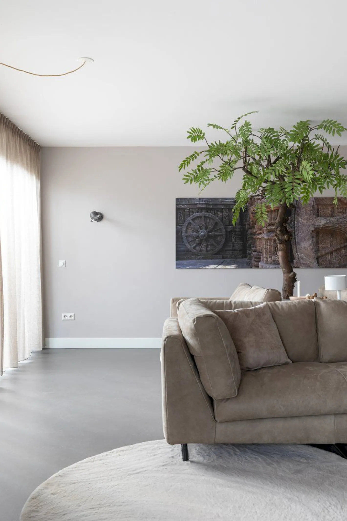 New Trendhopper Perry Rond Vloerkleed Taupe