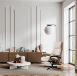 Best Stressless Philip M Relaxfauteuil + Hocker Greige