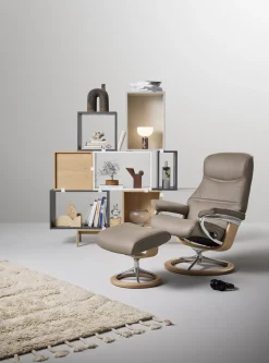 Best Stressless Philip M Relaxfauteuil + Hocker Greige