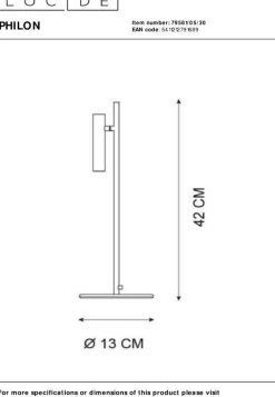 Discount Lucide Philon Tafellamp Zwart