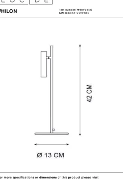 Discount Lucide Philon Tafellamp Zwart