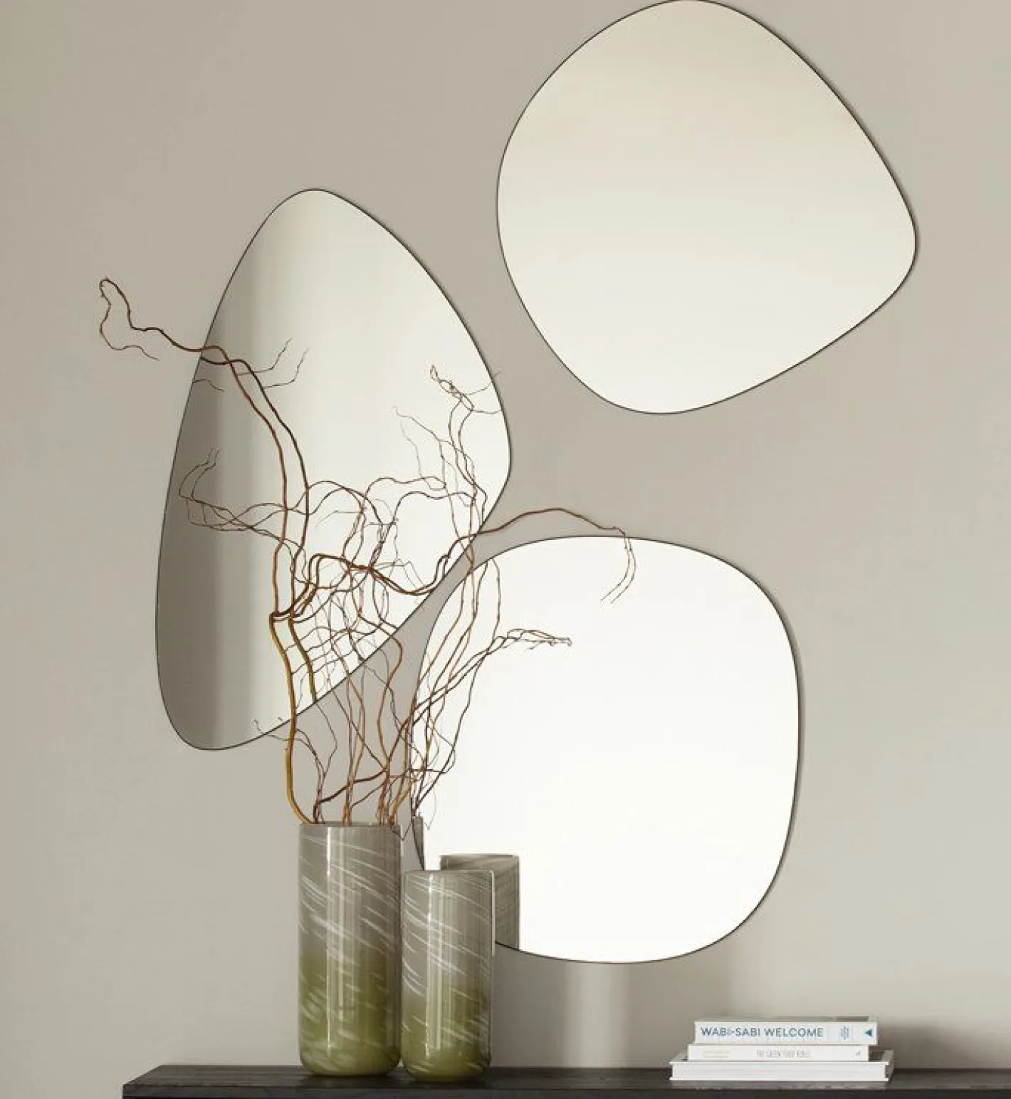New WOOOD Philou Spiegel Zwart