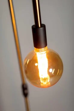 Discount Eijerkamp Collectie Pike Vloerlamp Zwart, Messing