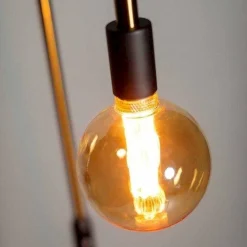 Discount Eijerkamp Collectie Pike Vloerlamp Zwart, Messing
