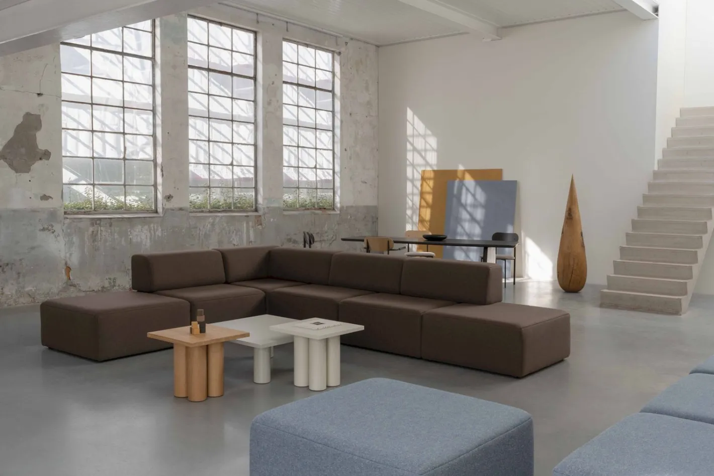 Best Studio HENK Pillar Vierkant Salontafel Bruin Beige