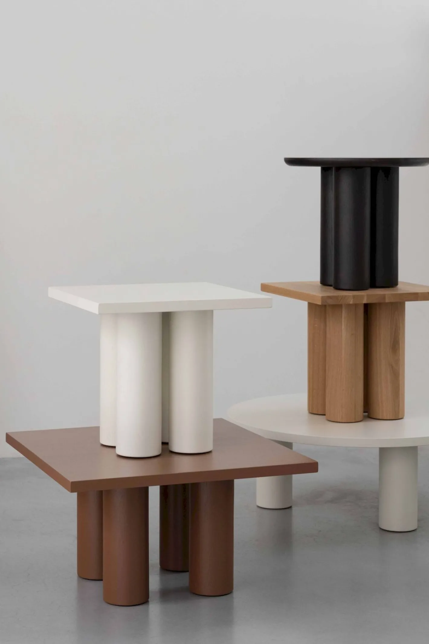 Best Studio HENK Pillar Vierkant Salontafel Bruin Beige