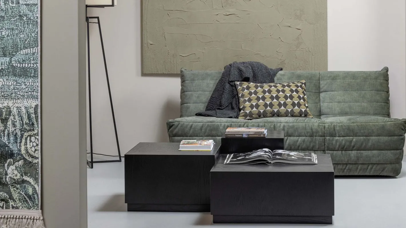 Online WOOOD Pim Set van 3 Bijzettafels Black