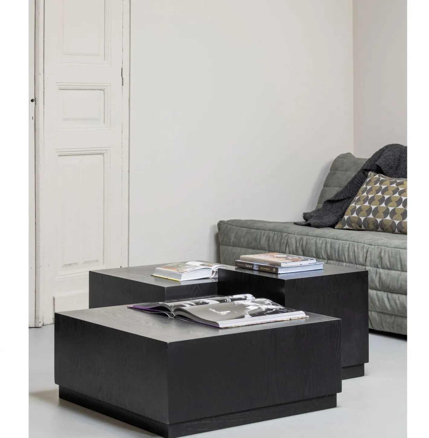 Online WOOOD Pim Set van 3 Bijzettafels Black
