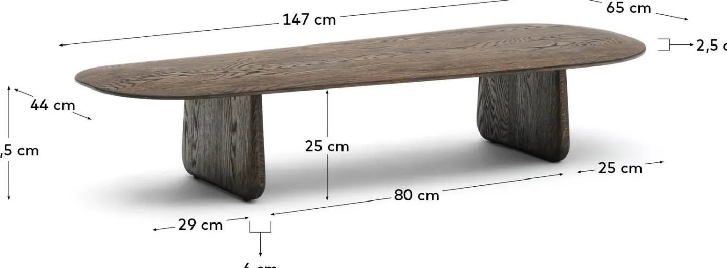New Kave Home Pirita Salontafel Bruin