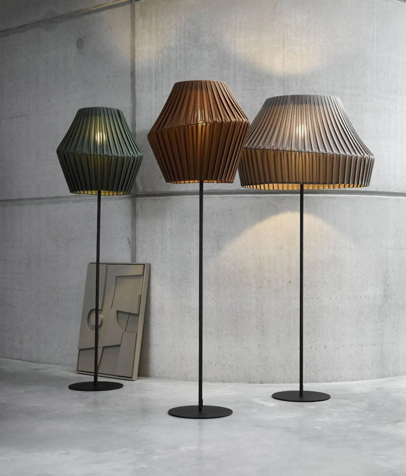 Hollands Licht Pleat 50 Vloerlamp Cinnamon Brown