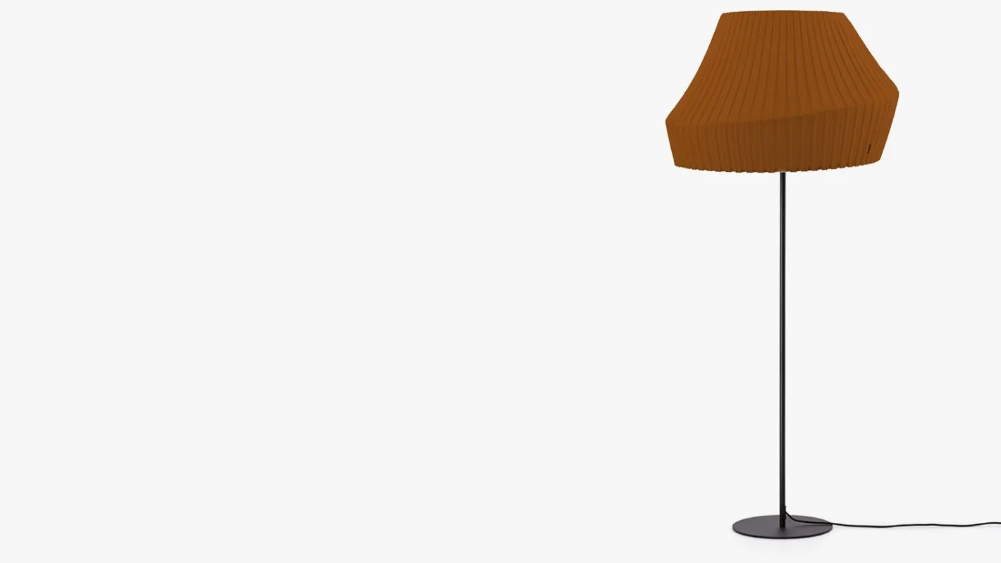 Discount Hollands Licht Pleat 75 Vloerlamp Cinnamon Brown