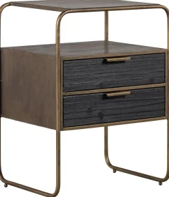 Discount WOOOD Polite Nachtkastje Antique Brass
