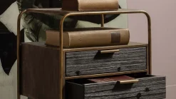 Discount WOOOD Polite Nachtkastje Antique Brass