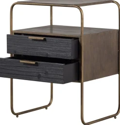 Discount WOOOD Polite Nachtkastje Antique Brass