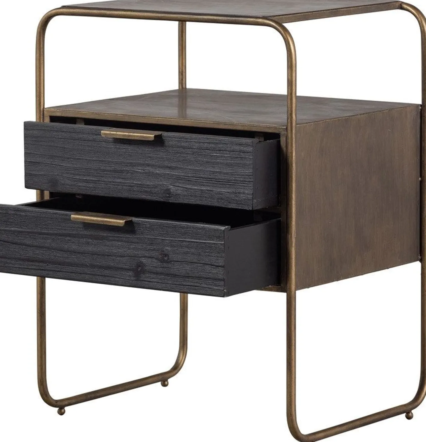 Discount WOOOD Polite Nachtkastje Antique Brass