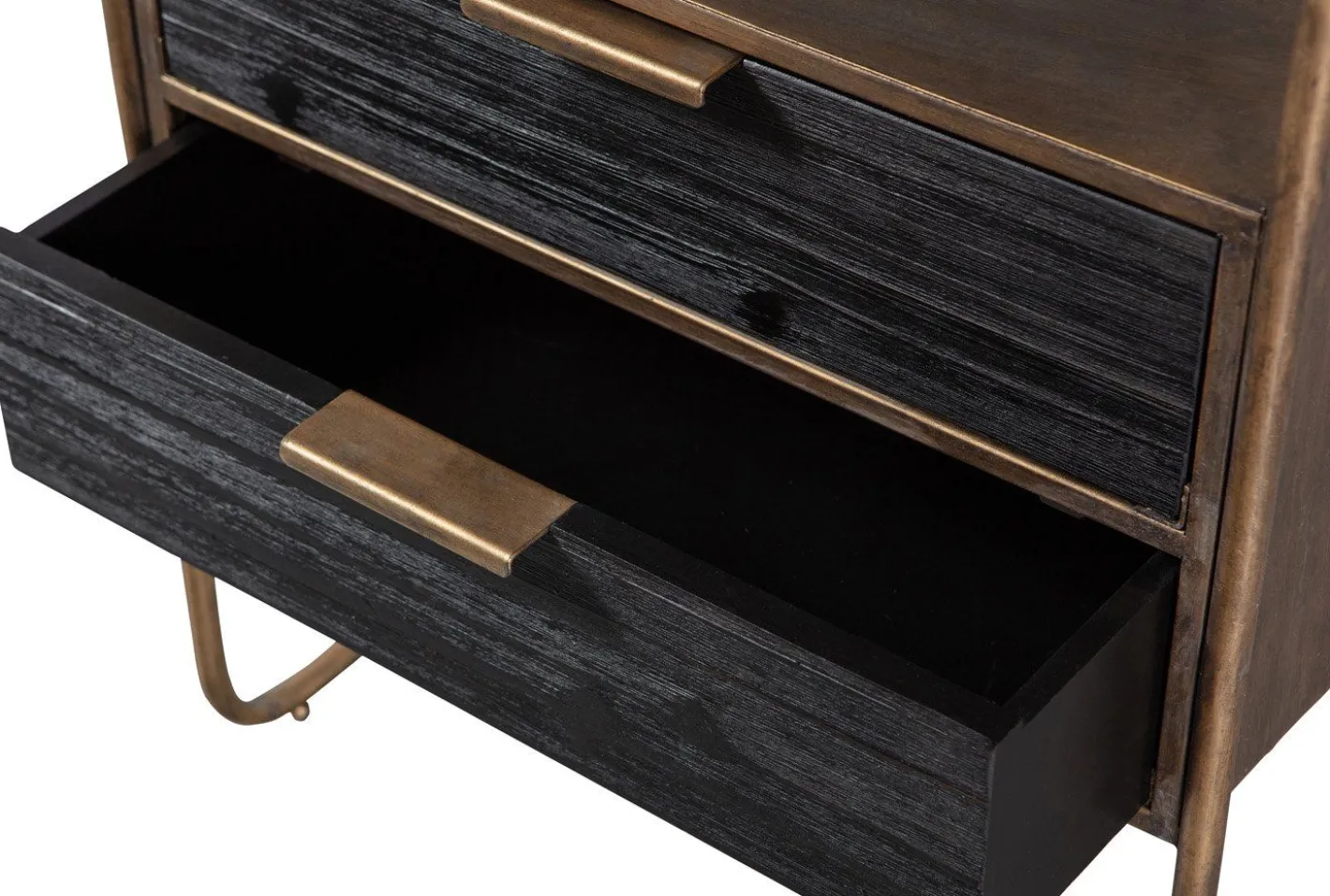 Discount WOOOD Polite Nachtkastje Antique Brass