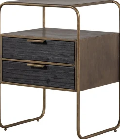 Discount WOOOD Polite Nachtkastje Antique Brass