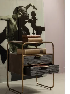 Discount WOOOD Polite Nachtkastje Antique Brass