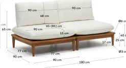 Online Kave Home Portitxol (Set 2) Tuinstoel Wit, Bruin