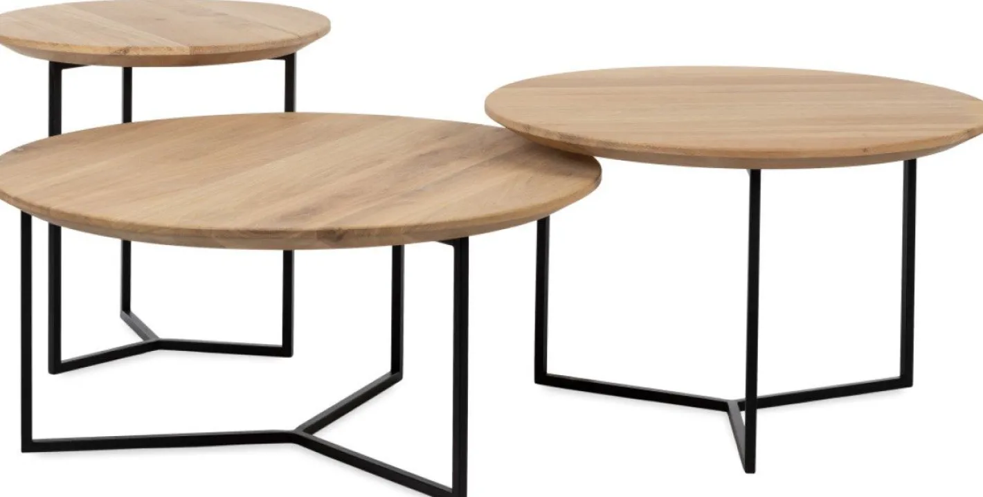 Outlet Eijerkamp Collectie Rami Salontafel Naturel, Zwart