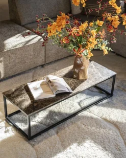 Outlet Eleonora Rico Rechthoek Salontafel Zwart, Bruin