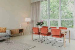 Clearance Zuiver Ridge Rib (set van 2) Eetkamerstoel Orange