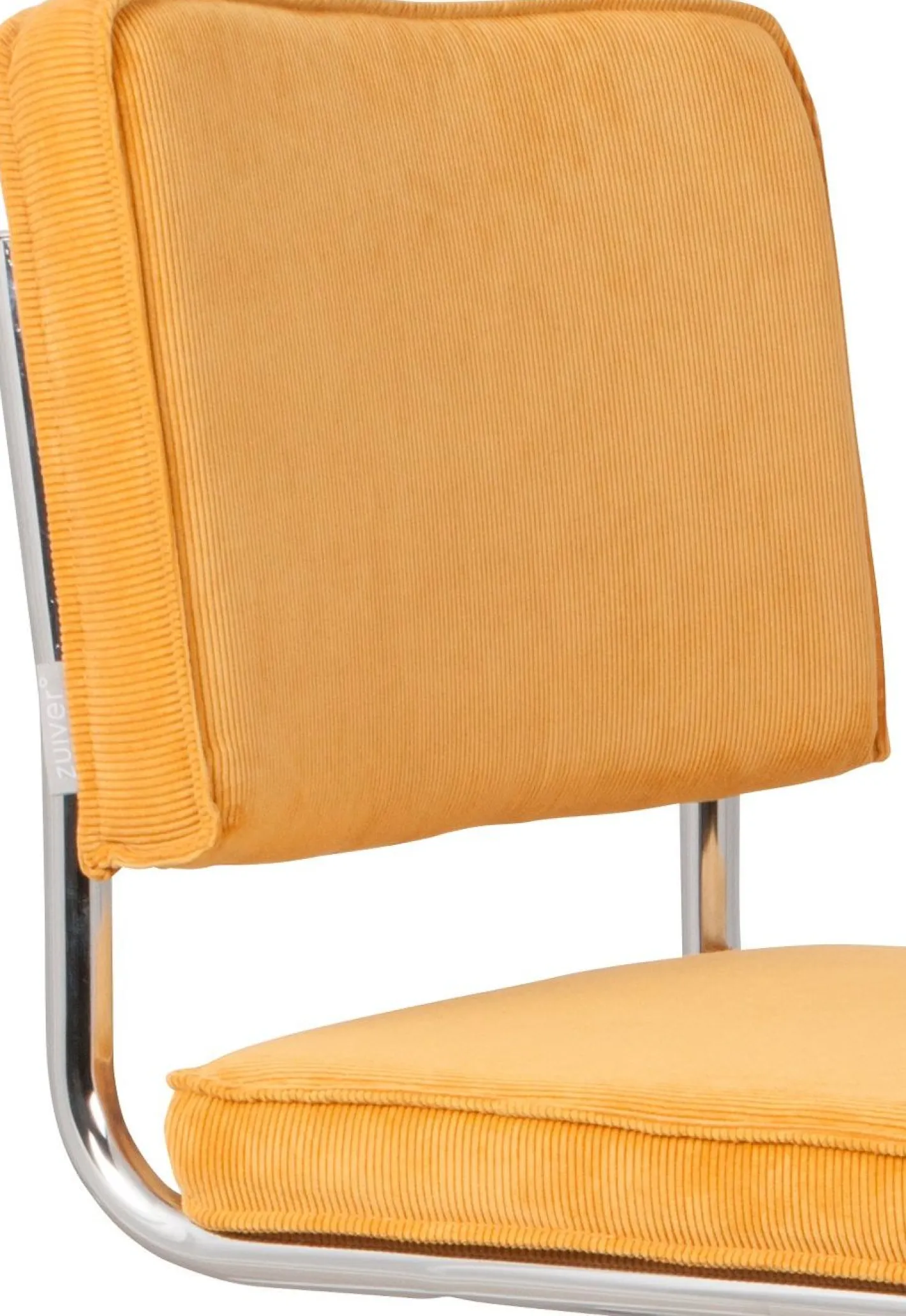 Zuiver Ridge Rib (set van 2) Eetkamerstoel Yellow