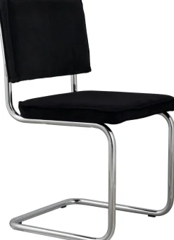Online Zuiver Ridge Rib (set van 2) Eetkamerstoel Black