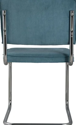 Discount Zuiver Ridge Rib (set van 2) Eetkamerstoel Blue
