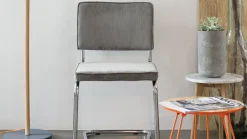 New Zuiver Ridge Rib (set van 2) Eetkamerstoel Grey
