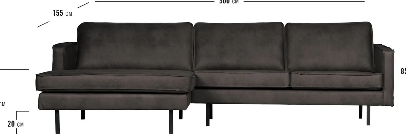 Discount WOOOD Rodeo Links Loungebank Zwart