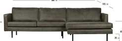 Best WOOOD Rodeo Rechts Loungebank Army