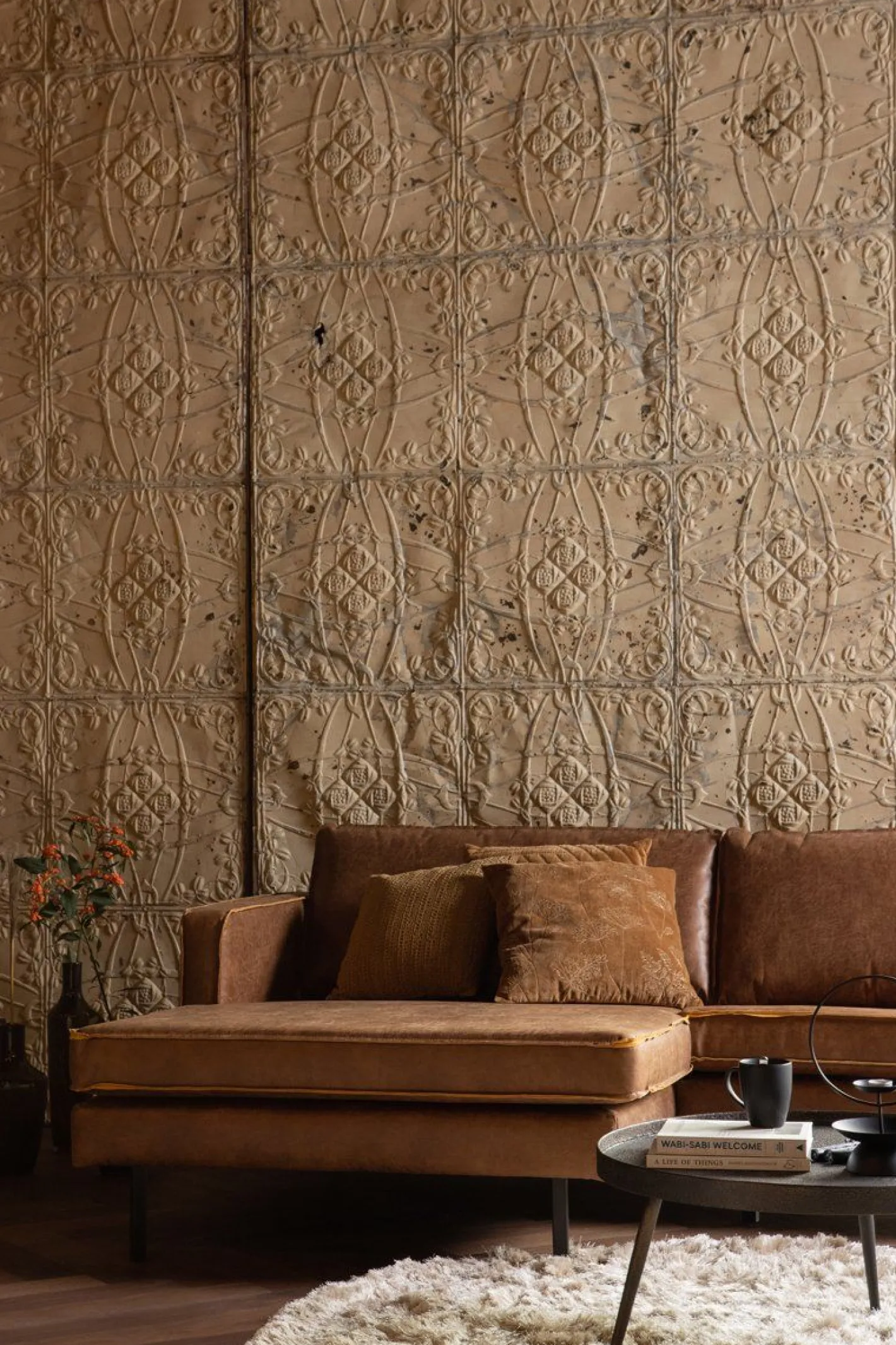 Sale WOOOD Rodeo Rechts Loungebank Cognac