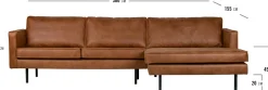 Sale WOOOD Rodeo Rechts Loungebank Cognac