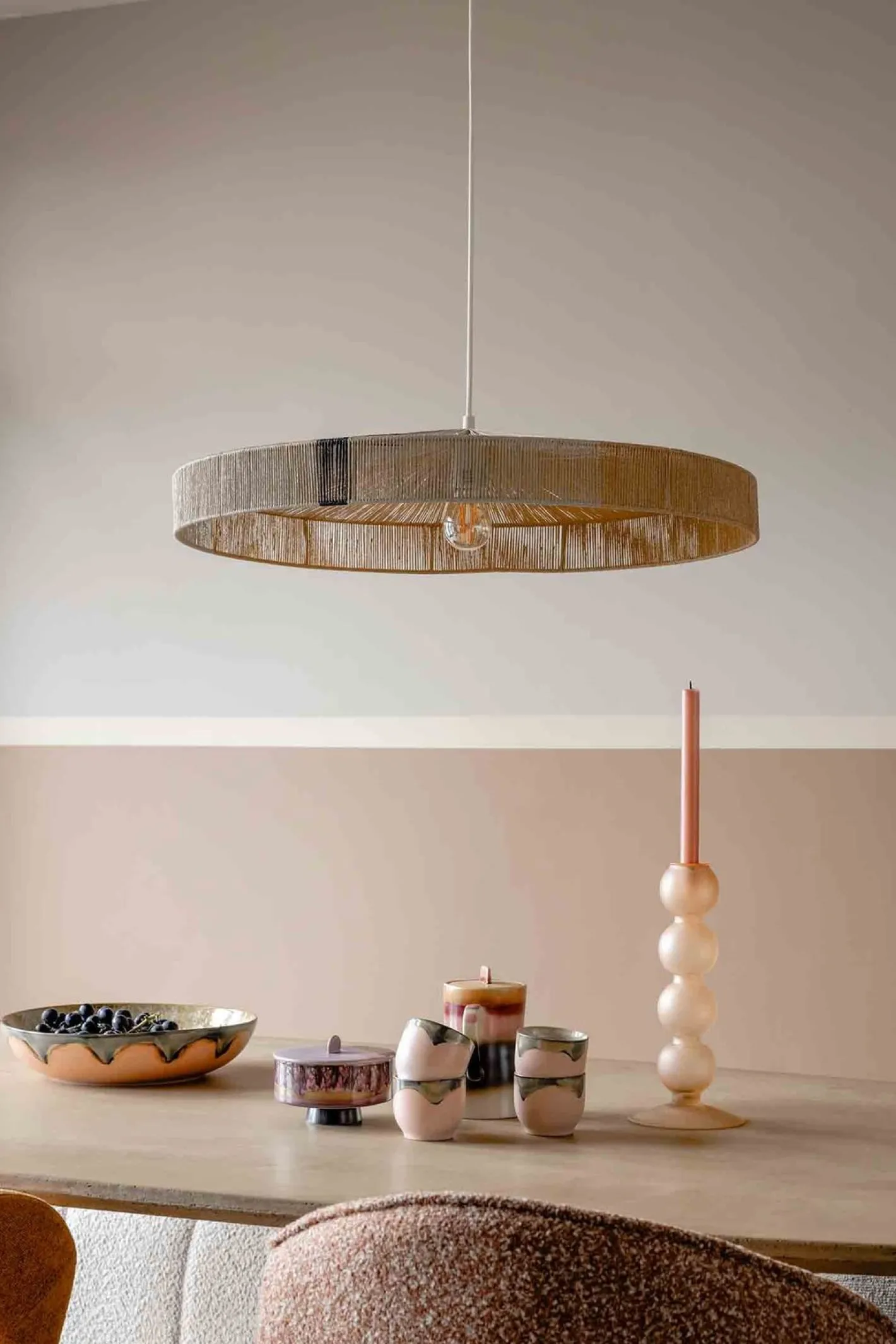 Outlet HKLIVING Rope Hanglamp Multicolour