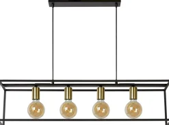 Online Lucide Ruben Hanglamp Zwart, Goud