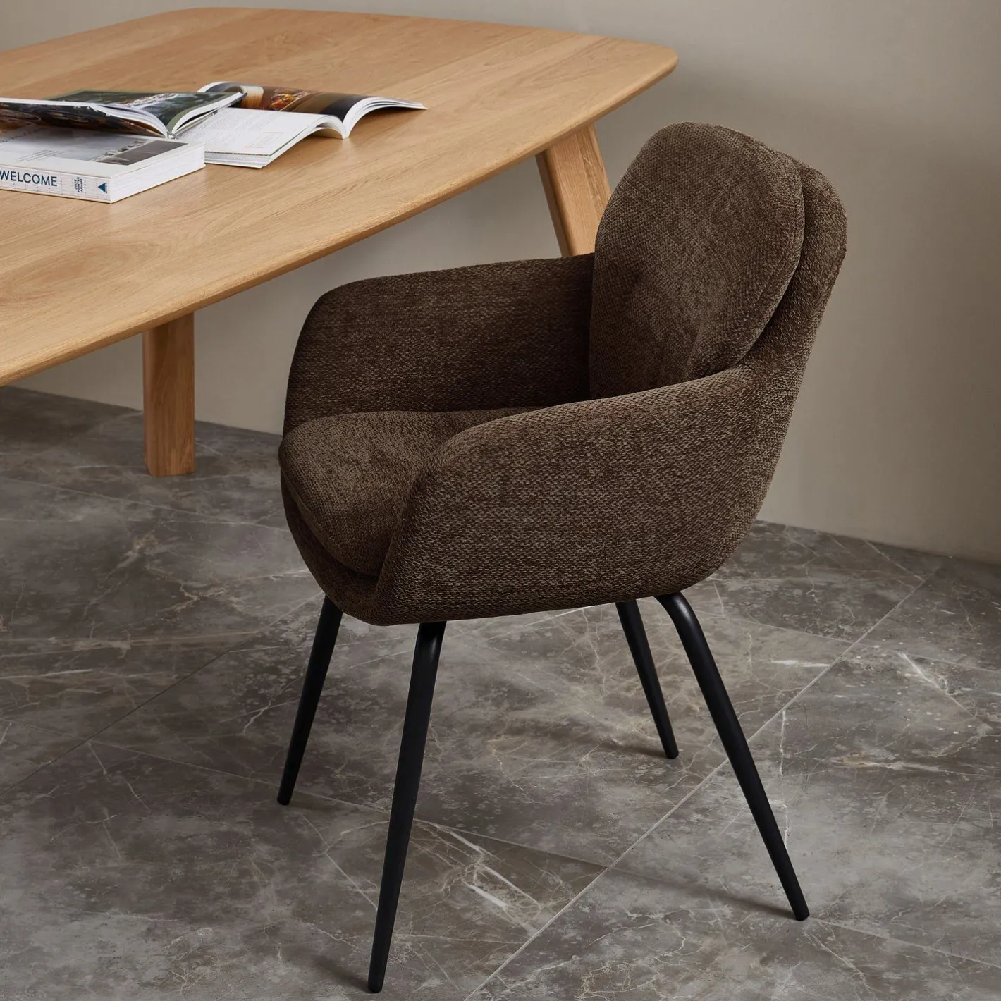 Outlet WOOOD Runa Eetkamerstoel Warm Brown