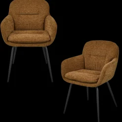 Sale WOOOD Runa Eetkamerstoel Caramel Brown, Yellow
