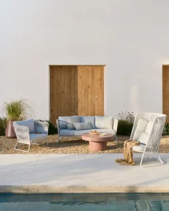 Discount Kave Home Saconca Hoge Outdoor Fauteuil Grijs