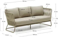 Sale Kave Home Saconca Tuinbank Groen