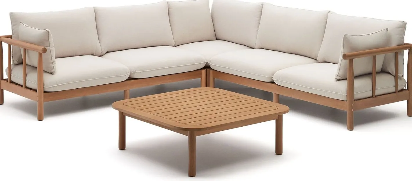 Best Kave Home Sacova Outdoor Loungeset Naturel, Beige